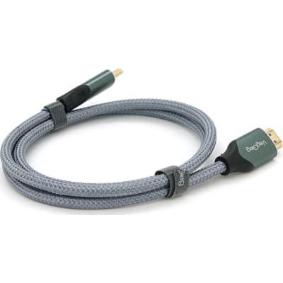 Кабель мультимедійний HDMI M to HDMI M 1.0m 8K silver VEGGIEG (YT-HDMI(M)/(M)V-H401/40356)