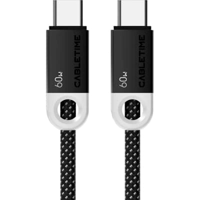 Дата кабель USB-C to USB-C 1.0m PD60W Cabletime (CA915743)