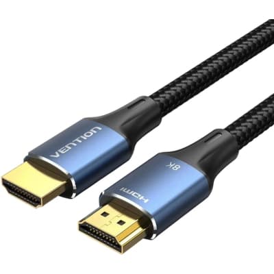 Кабель мультимедійний HDMI M to HDMI M 2.0m 8K cotton braided blue VENTION (ALGLH)