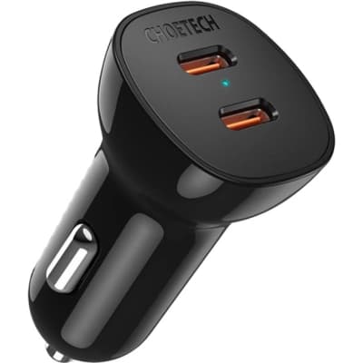 Зарядний пристрій Choetech 2xUSB 40W (2xUSB-C) PD3.0 20W (TC0008-V2-BK)