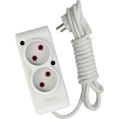 Мережевий подовжувач TECCO 3м 2 поста white (8681277841118)