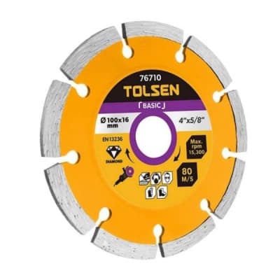 Круг відрізний Tolsen алмазний сегментний 180×22.2х7мм Basic (76715)