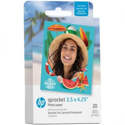Фотопапір HP Zink 3.5x4.25" Sprocket, glossy, self-adhesive, 20sh (HPIZ3X420)