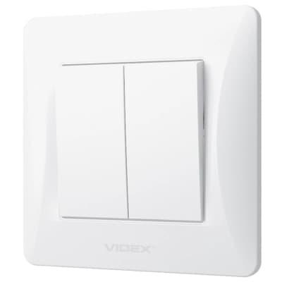 Вимикач Videx BINERA 2кл білий (VF-BNSW2-W)