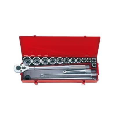 Набір інструментів KING TONY 3/4", 7/8"- 2", 16 шт. 12-гранних, з принаддям (6016SR)