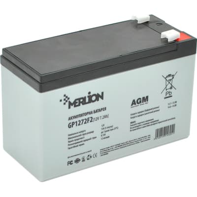 Батарея до ДБЖ Merlion GP1272F2 12V-7.2Ah (GP1272F2BW)
