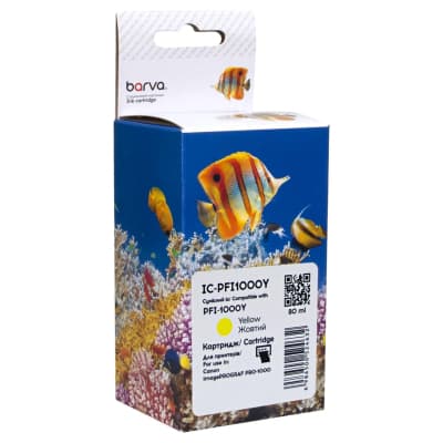 Картридж Barva Canon PFI-1000Y 0549C001 80мл yellow (IC-PFI1000Y)