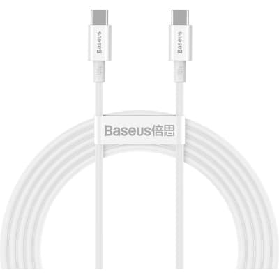Дата кабель USB-C to USB-C 1.0m 100W white Baseus (CATYS-B02)