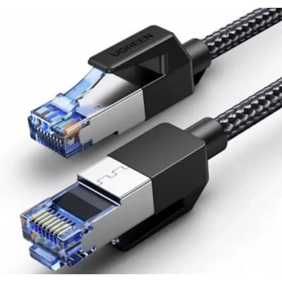 Патч-корд 10м, S/FTP cat 7 RJ-45 COPPER black Ugreen (U_30795)