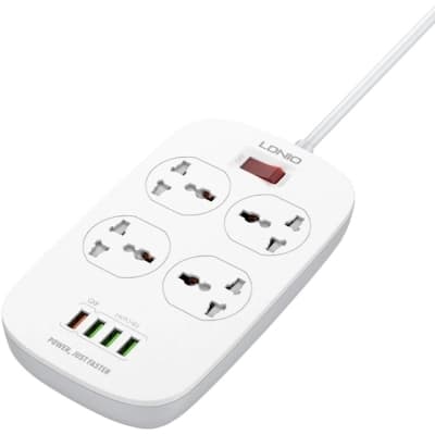 Мережевий фільтр живлення LDNIO SC4407Q 4роз. 4USB 2м (SC4407Q)