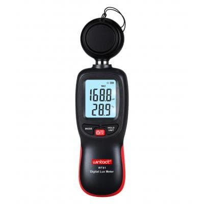 Вимірювач освітленості Wintact цифровий + термометр 200000 Lux (WT81)