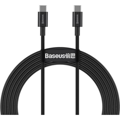 Дата кабель USB-C to USB-C 1.0m 5A Black Baseus (CATYS-B01)