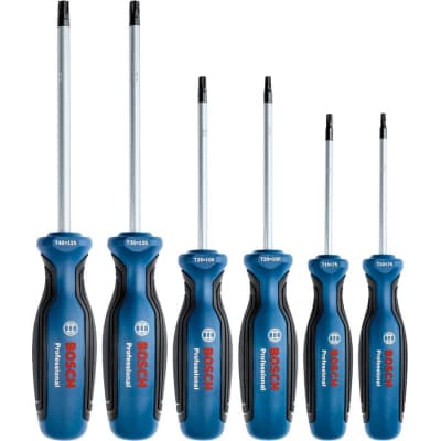 Набір викруток Bosch Torx 6шт, T10х75, T15х75, T20x100, T25x100, T30x125, T40x125 мм (1.600.A01.V09)