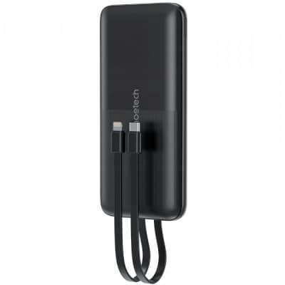 Батарея універсальна Choetech 10000mAh 22,5W, MicroUSB, USB-A, USB-C, build-in USB-C/Lightning cable (B654-BK)