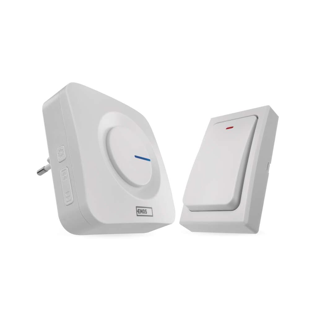 Дверний дзвінок EMOS бездротовий P5729 живлення від мережі 220В з кнопкою BATTERY-FREE (P5729)