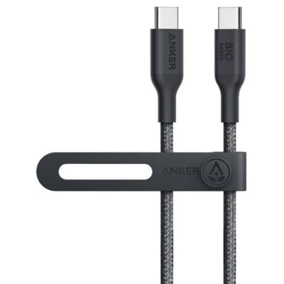 Дата кабель USB-C to USB-C 1.8m 140W bio-nylon 544 black Anker (A80F6H11)