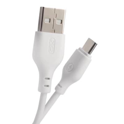Дата кабель USB 2.0 AM to Micro 5P 1.0m 2.1A white XO (XO-NB-103-MC-1-WH)