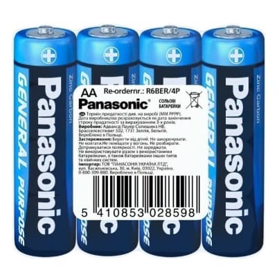 Батарейка Panasonic AA R6 * 4 (R6BER/4P)