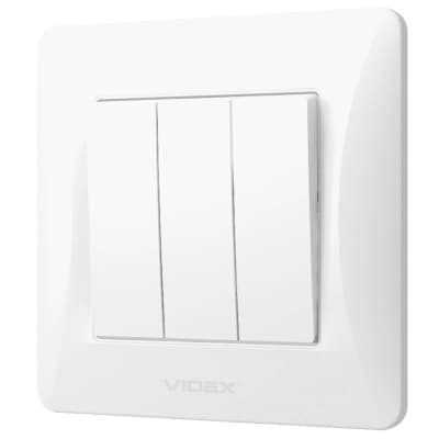 Вимикач Videx BINERA 3кл білий (VF-BNSW3-W)