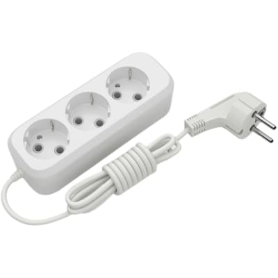 Мережевий подовжувач Electrum C-ES-1791 2.0m, 3 роз, white (C-ES-1791)