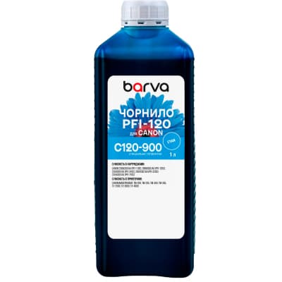 Чорнило Barva Canon PFI-120/710 1л C pigmented (C120-900)