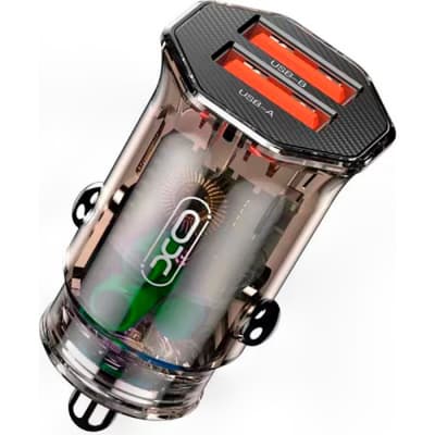 Зарядний пристрій XO CC49 2USB 2.4A (Black/Brown) (XO-CC49)