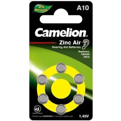 Батарейка A10 / PR70 Zinc-Air * 6 Camelion (A10-BP6)