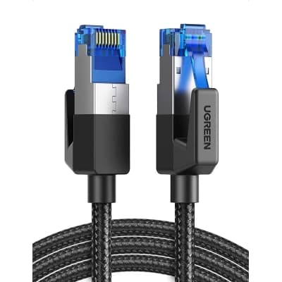 Патч-корд 1.5м, S/FTP cat 7 RJ-45 COPPER black Ugreen (U_80430)