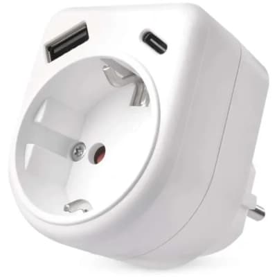 Зарядний пристрій EMOS 1xUSBA + 1xUSBC PD20W (P0075)