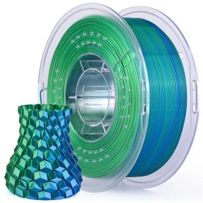 Пластик для 3D-принтера ELEGOO PLA Silk 1кг, 1.75мм, blue green (50.203.0467)