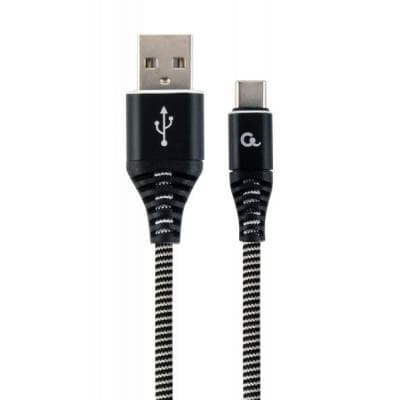 Дата кабель USB 2.0 AM to USB-C 2.0m Cablexpert (CC-USB2B-AMCM-2M-BW)