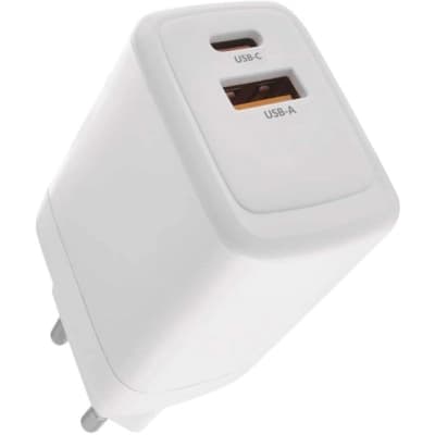 Зарядний пристрій EMOS V04G45 1xUSB-A + 1xUSB-C PD20W GaN (V04G45)