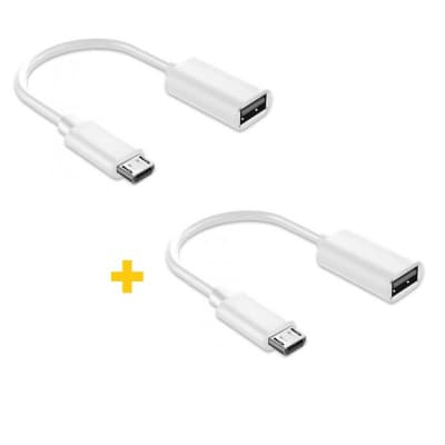 Перехідник OTG USB 2.0 AF to Micro 5P 0.11m 2PCS white XoKo (XK-AC130-WH2)