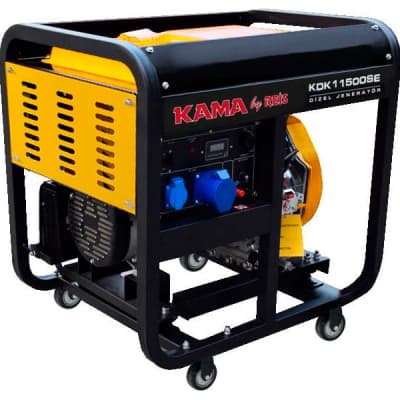 Генератор KAMA KDK11500SE, дизельний, 230V, 50Hz, 11kVA/8.8kW, 12,5л, 2,4л/год, стартер (KDK11500SE)