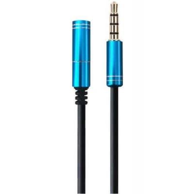 Кабель мультимедійний 3.5mm M to 3.5mm F 1.0m (4pin) Maxxter (A-3434-1m)