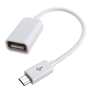 Перехідник OTG USB 2.0 AF to Micro 5P 0.16m white Lapara (LA-UAFM-OTG white)
