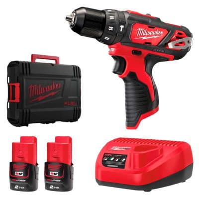Шуруповерт Milwaukee M12 BPD-202C, 2x2Ah, кейс (4933441940)