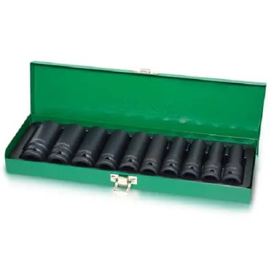 Набір торцевих головок Toptul торцевих ударних довгих 1/2" 10-24мм 10шт. (GDAD1002)