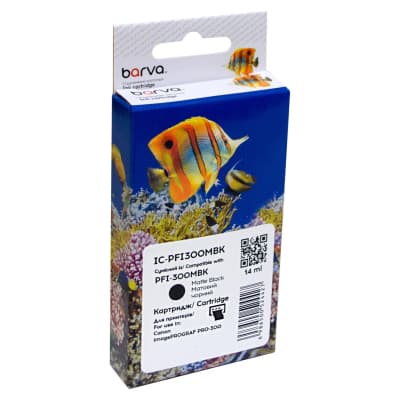 Картридж Barva Canon PFI-300MBK 4192C001 1750с matte black (IC-PFI300MBK)