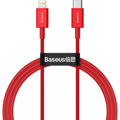 Дата кабель USB-C to Lightning 1.0m 20W red Baseus (CATLYS-A09)