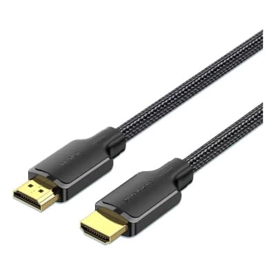 Кабель мультимедійний HDMI M to HDMI M 5.0m 4K cotton braided black VENTION (ALLBJ)