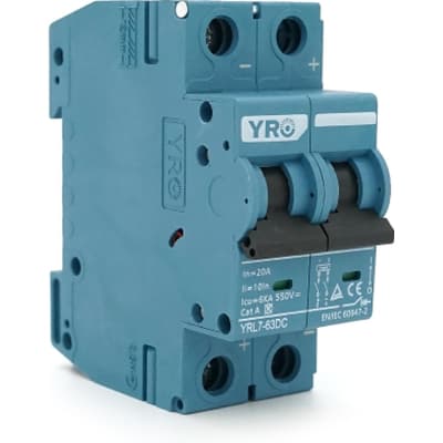 Автоматичний вимикач YRO YRL7-63DC/550 2P 20A