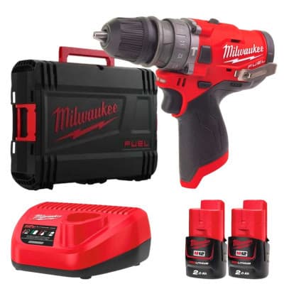 Шуруповерт Milwaukee M12 FPDX-202X, 37Нм, 2x2Аг, 2 насадки, кейс (4933464136)