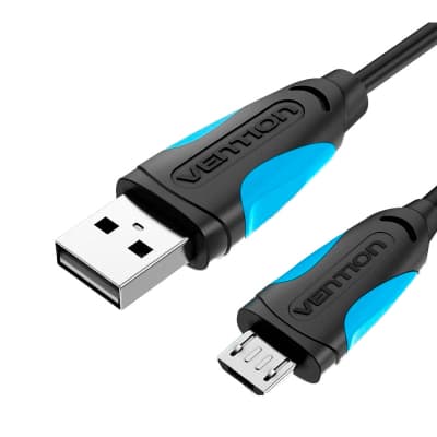 Дата кабель USB 2.0 AM to Micro 5P 0.5m Black VENTION (VAS-A08-B050)
