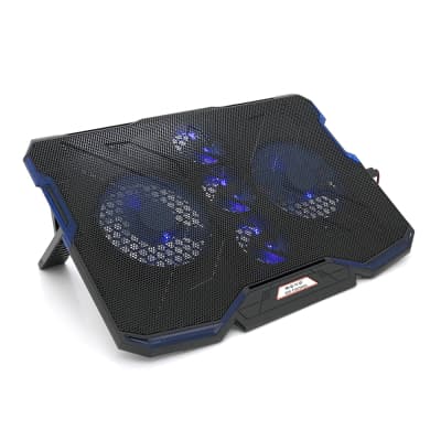Підставка до ноутбука IceCoorel 10-15.6", 2*140mm + 3*70mm 1400 RPM, 2*USB, 410x290x26mm, Blue (A2)