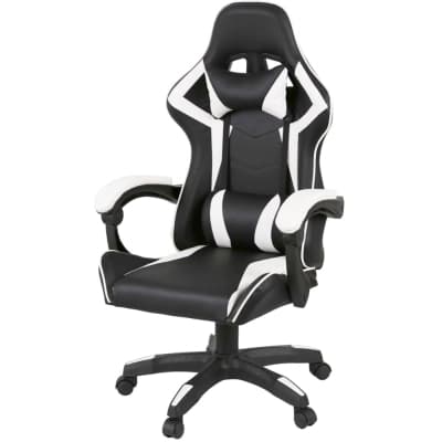 Крісло ігрове Аклас Бешкет ANF підліткове Білий (PU-чорний/білий) (00160336)