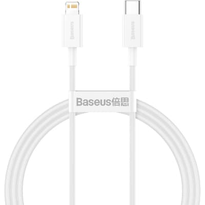 Дата кабель USB-C to Lightning 2.0m 20W white Baseus (CATLYS-C02)