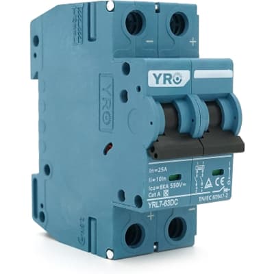 Автоматичний вимикач YRO YRL7-63DC/550 2P 25A