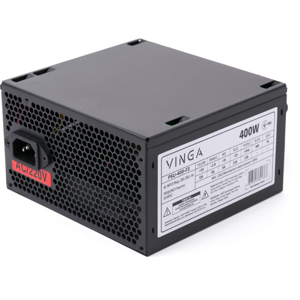 Блок живлення Vinga 400W (PSU-400-F3)