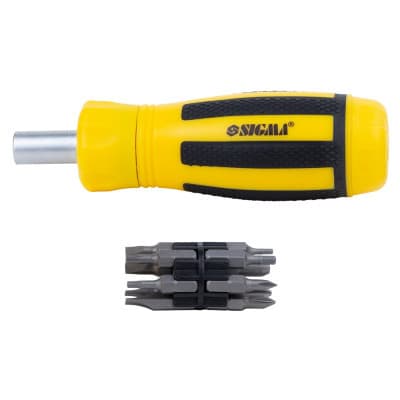 Набір викруток Sigma з реверсом c бітами 12шт CrV (4001831)